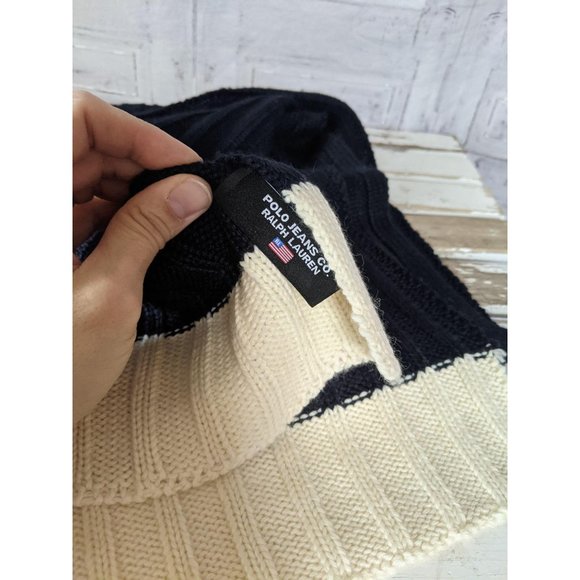 Pull Ralph Lauren scarf winter knit American flag - Picture 3 of 5